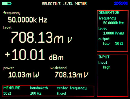 Selective Level Meter screenshot